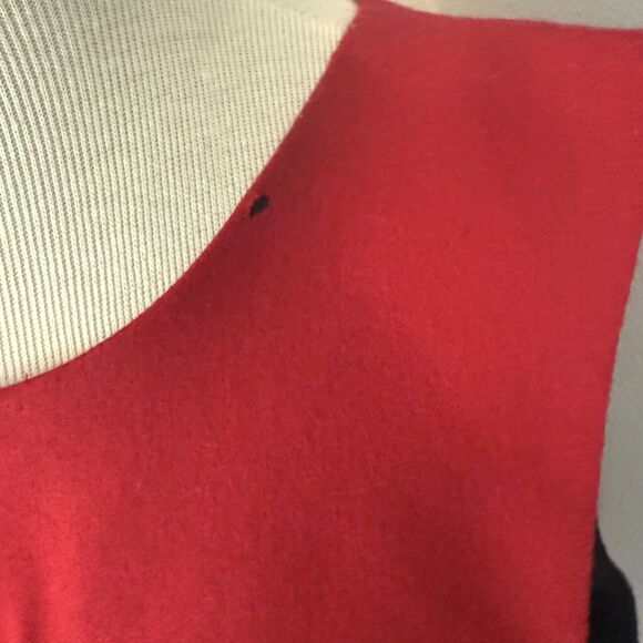 Talbots Sheath Dress Sz 12 Black Red 100% Wool Vintage Classic Holiday Dressy - Picture 3 of 13